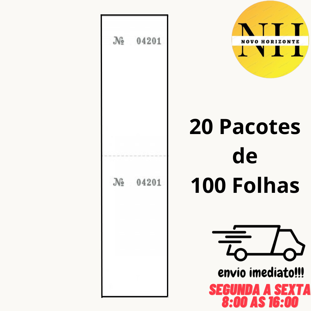 Talão de Comando 2 Corpos Tilibra Pacote 20 Talões x 100 Folhas ...