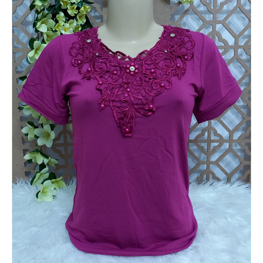 BLUSA ROMÂNTICA C/RENDA - Cru