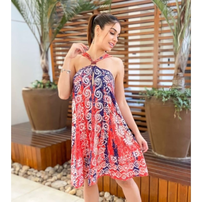 vestido curto / saida de praia | Shopee Brasil