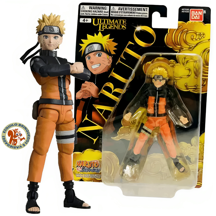 Cartela C/4 Bonecos Naruto A Diversão Do Desenho Animado. em