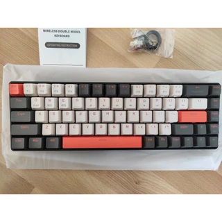 Teclado Mecânico Mini K68 Sem Fio Bluetooth Dual Mode Hot Swappable 68-chave interruptor vermelho para PC PS4 Xbox iPhone iPad