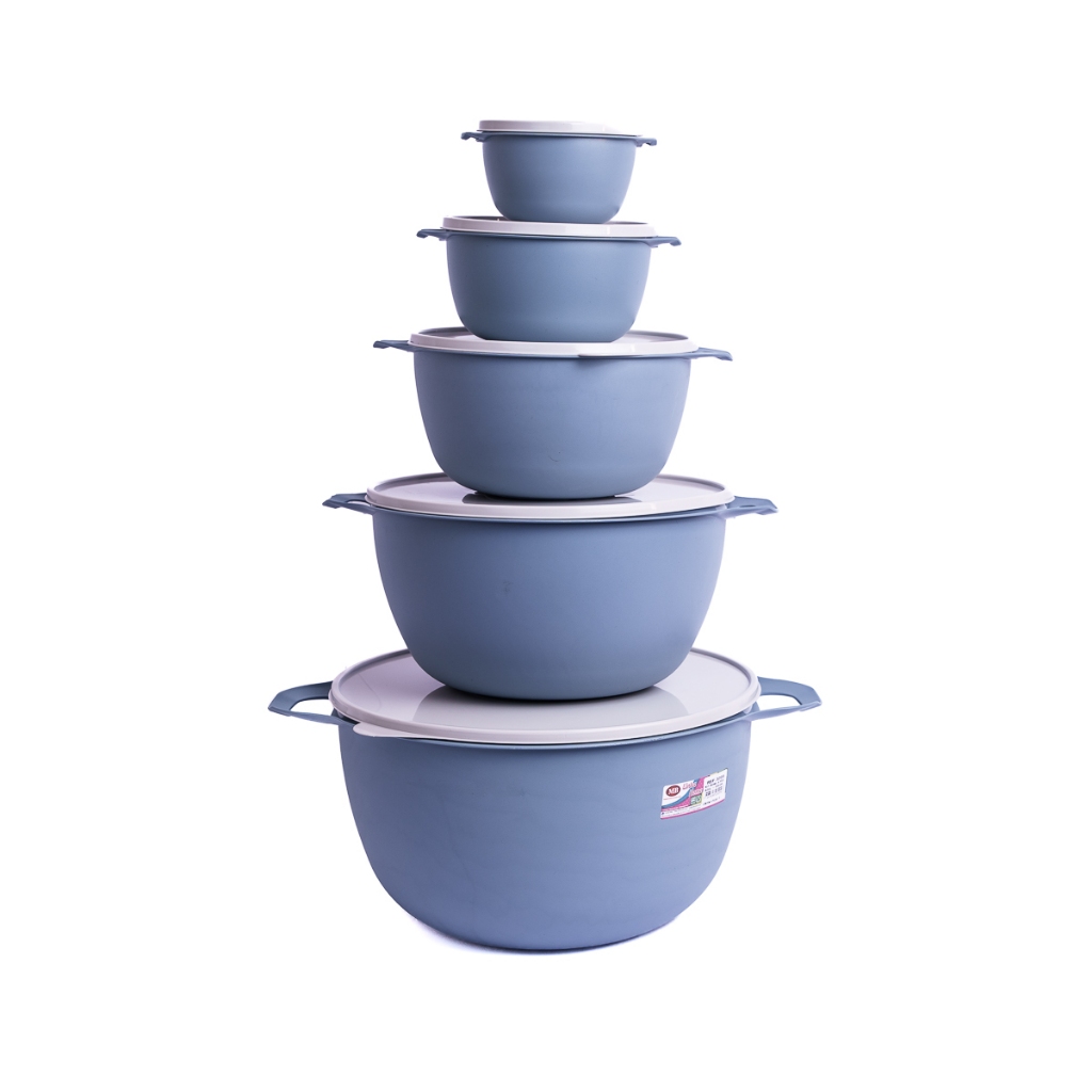 Conjunto Bowls Jogo Kit C/ 5 Un. Potes Bacias Varias Cores