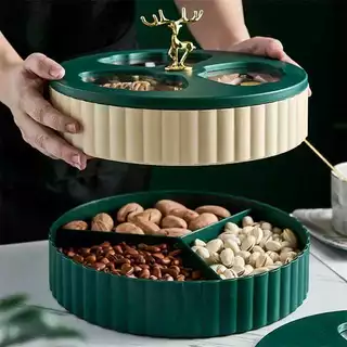 Petisqueira Pote enfeite de Natal bandeja doces de natal de plástico balas bombons castanhas decoração