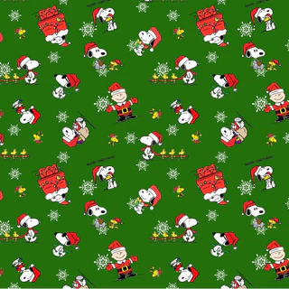 Tecido Microfibra TACTEL Estampa Digital - Natal Snoopy 2