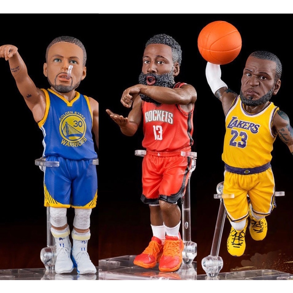 Boneco Jogador De Basquete NBA Figuras de Ação Bonecos de Ação Decoração Miniatura James Harden/LeBron James/Stephen Curry