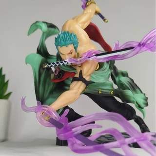 Action Figure Roronoa Zoro Boneco One Piece com Espadas