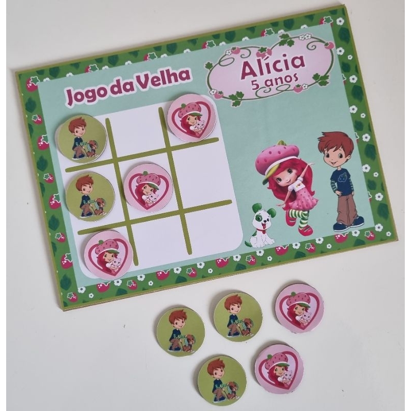 Jogo da Velha Lembrancinha de Aniversário Bolofofos Menina