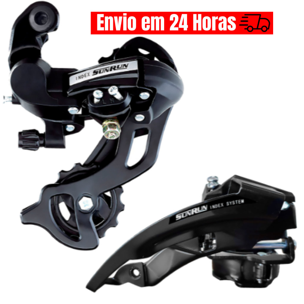 Cambio Traseiro 21/24v Sunrun Bicicleta Cambio Dianteiro Dual Pull 7/8v Bike