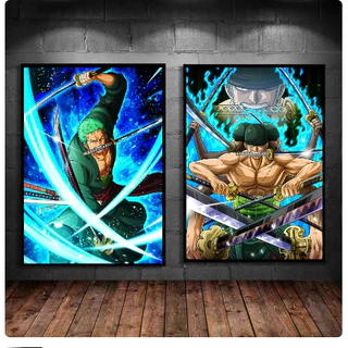 Japonês Clássico Anime Zoro Action Figures para Crianças, Pintura em Casa, Parede Picture Print, Presentes decorativos para crianças, 1 Pc