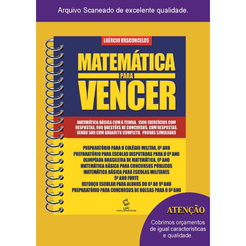 Matemática para Vencer (Impressão preto e branco)