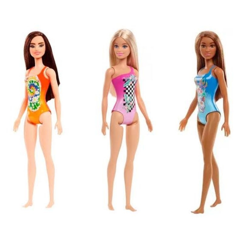 Boneca bonito Swimwear Anéis Natação Lifebuoy Swimsuits Bikini Slipper  Cadeira Praia Roupas de banho para Barbie Doll Acessórios Toy