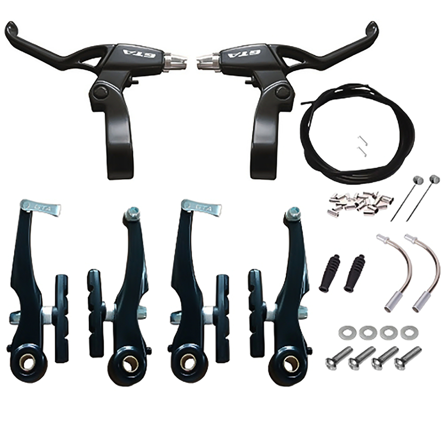 Freio V-brake Para Bicicleta Manete Bike Alumínio Cabos Conduites e Terminais