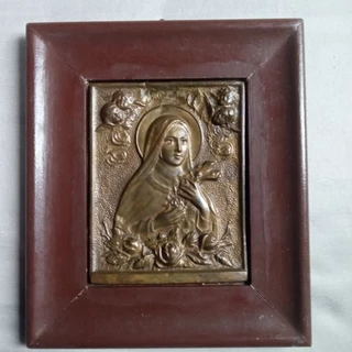 Santa Terezinha sacra antiguidade religioso quadro santos
