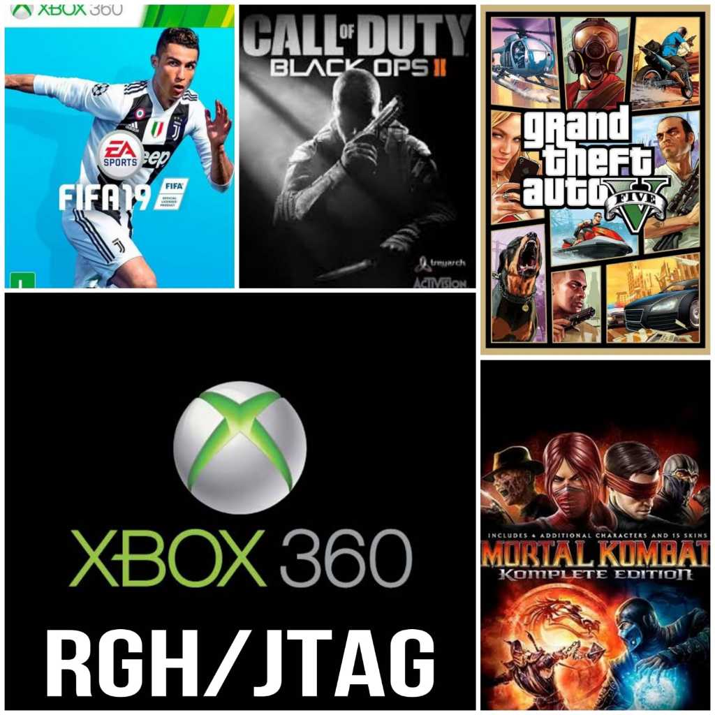 PEN DRIVE COM 5 JOGOS XBOX 360 RGH\JTAG