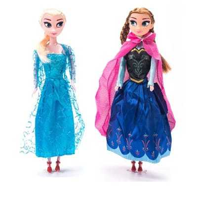 Linda Boneca Frozen Elsa Com Som 24cm Menina Brinquedos