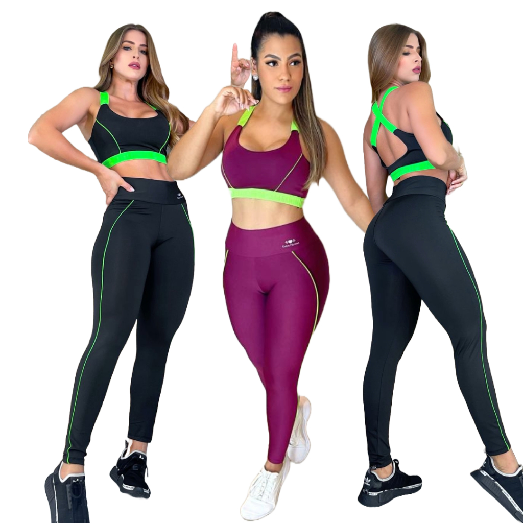 Calça Legging Preta Midi com bolso Essence