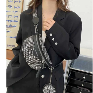 Bolsa Feminina Pochete Strass Brilhosa Moda Blogueira Top Bolsa De Festa Luxo