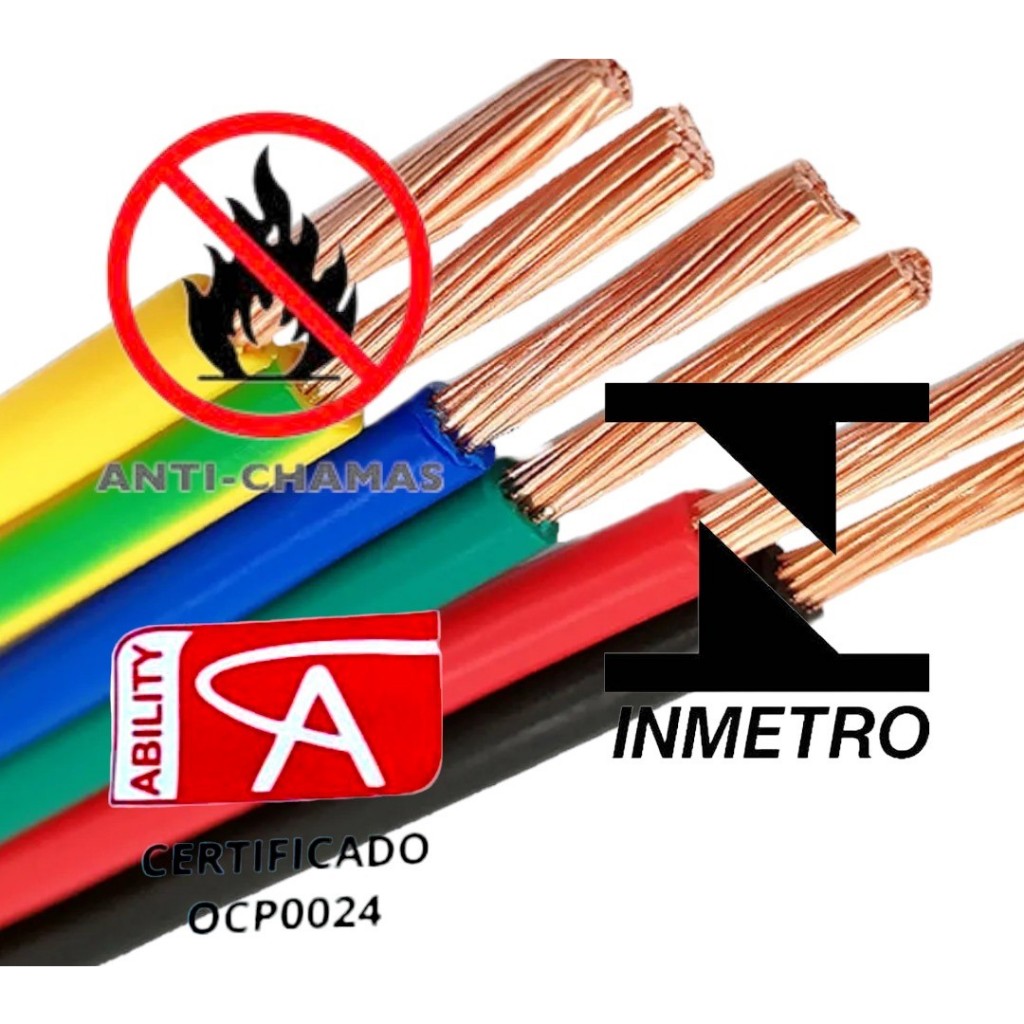 Rolo De Fio Cabo Elétrico 4mm 50m Flexível Vermelho Anti-chamas