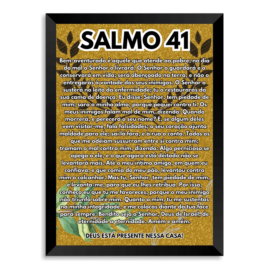 Quadro Salmo 41 - Salmo da Prosperidade | Shopee Brasil