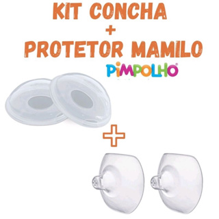 kit concha coletora + protetor de mamilo Pimpolho
