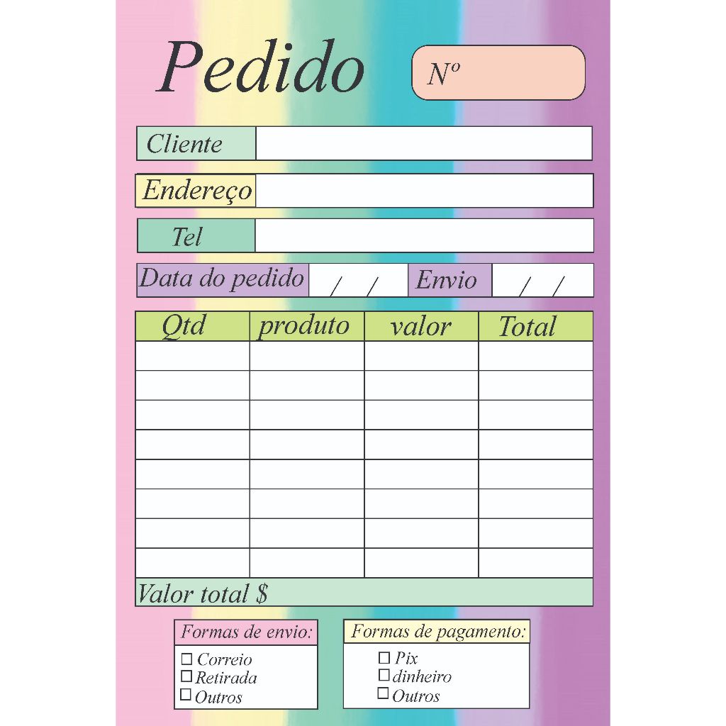 Bloco de pedido personalizado 50 folhas anotação folha destacável talão ...