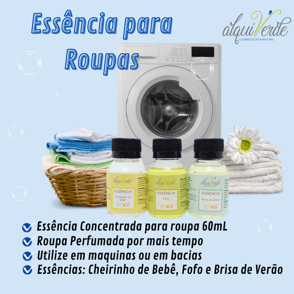 ESSÊNCIA CONCENTRADA DE LAVANDERIA PARA PERFUMAR ROUPA 60mL