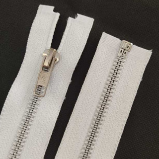 Zíper 70cm Metal #5 Destacável Separável Branco