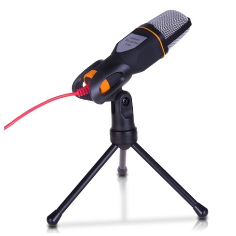 Microfone condensador p/ pc notebook youtuber gamer pronta entrega com tripe