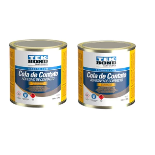 Kit 2 Cola Contato Tradicional Sapateiro/Artesanato 200g Tekbond
