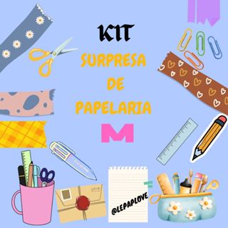 Kit Surpresa de Papelaria Kawaii - Material Escolar Presentes Home Office Faculdade Mesa Estudos Escritório M