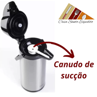 Bomba Interna Canudo para Garrafa Inox Café Leite Tereré Achocolatado 2.5 Litros Envio Imediato