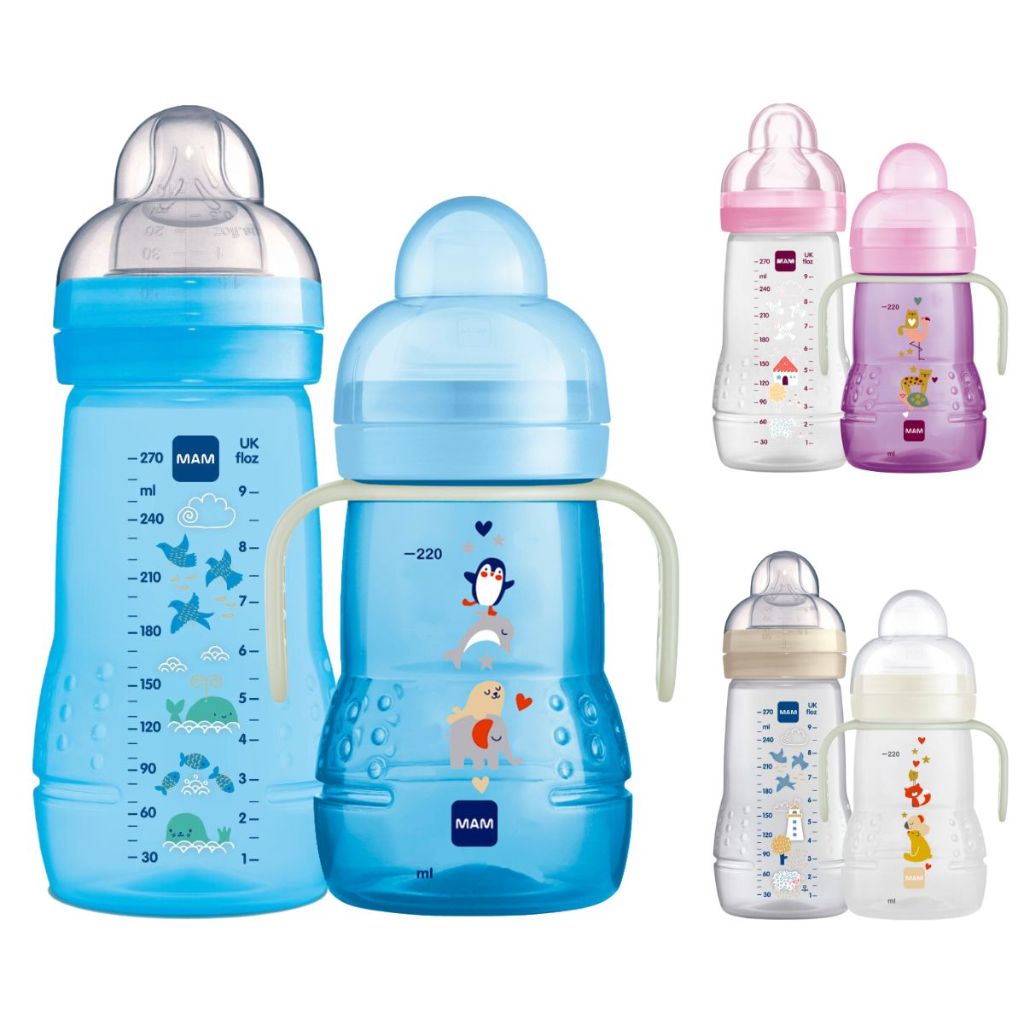 Kit Mamadeira Mam Easy Active 270ml e Copo de Transição com Alça Mam ...