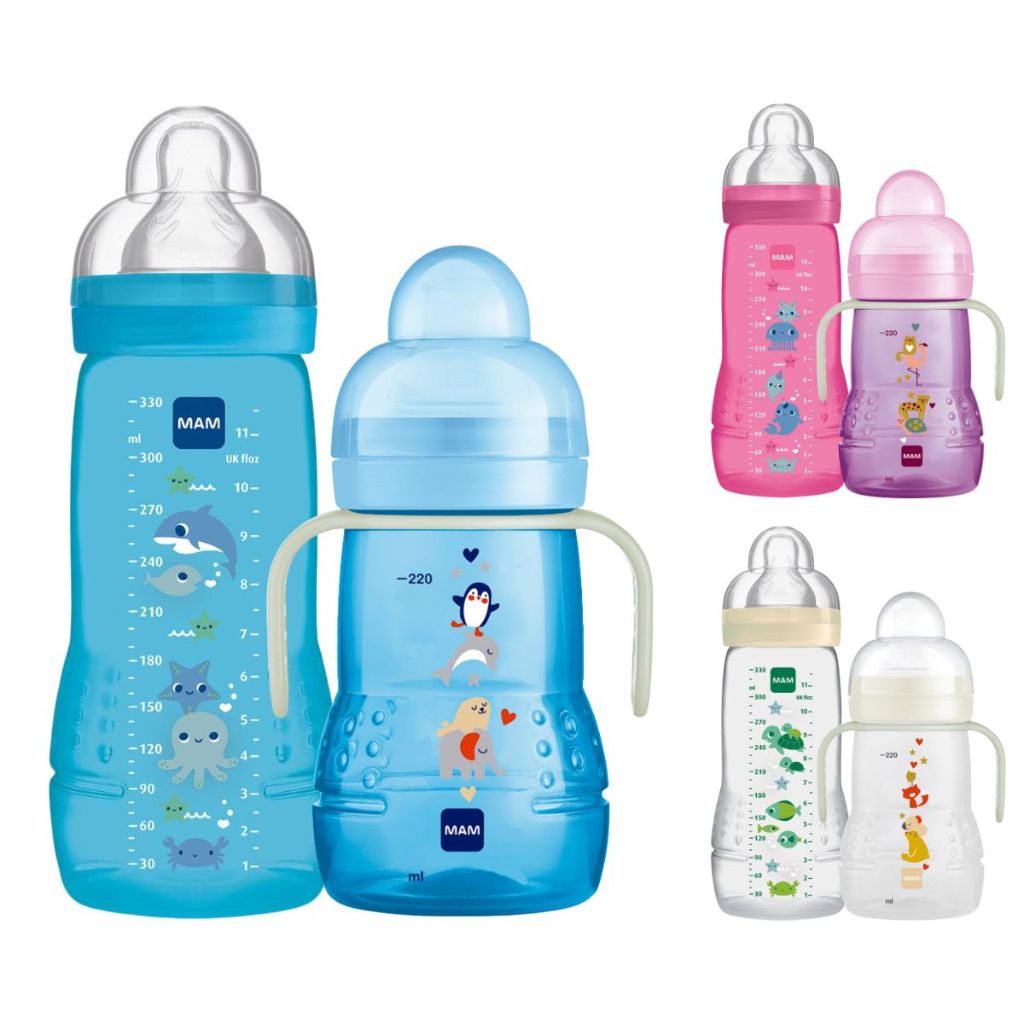 Kit Mamadeira Mam Easy Active 330ml e Copo de Transição com Alça Mam ...