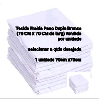 Tecido Fralda Pano Dupla Branca 100% ALGODÃO (vendida por unidade no tamanho 70 CM x 70 CM de largura)Os tecidos avançados da Minasrey, oferecem uma sensação única de conforto e flexibilidade para as crianças, sem deixar de lado a elegância e o estilo.