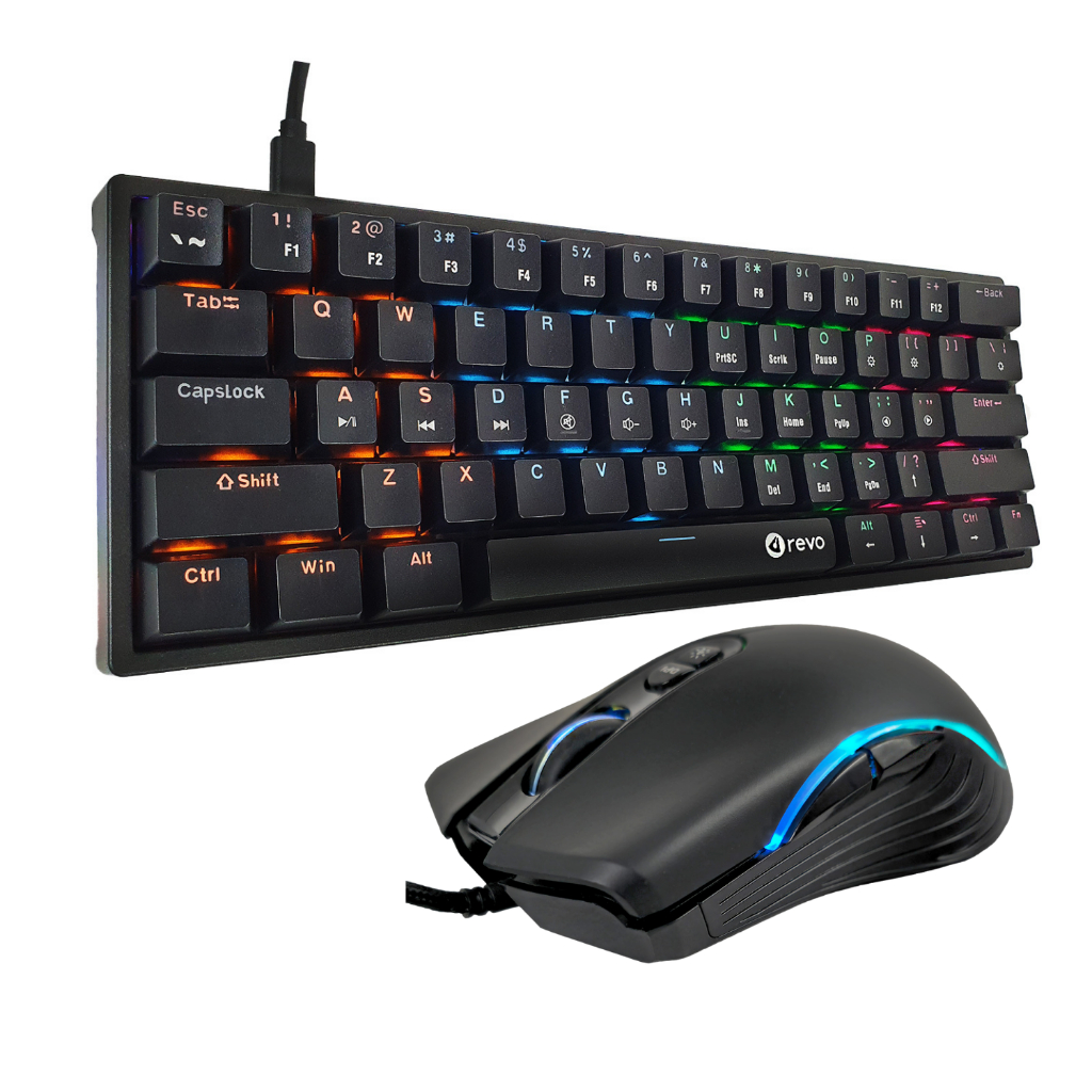 Combo Kit Gamer Profissional Teclado Mecânico 60% e Mouse 8000 DPI LED ...