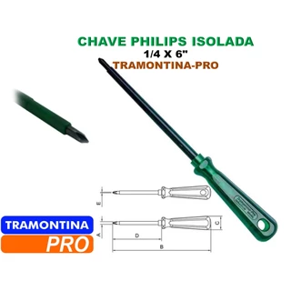 CHAVE PHILIPS ISOLADA 1/4 X 6" - TRAMONTINA-PRO
