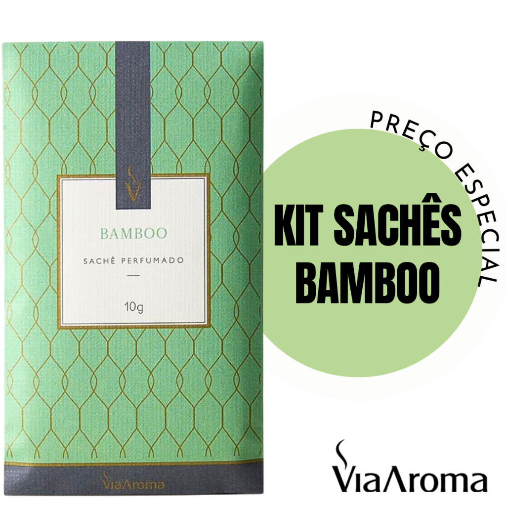 Kit Sachês Perfumados Bamboo Via Aroma - Cheirinho para Guarda Roupa ...
