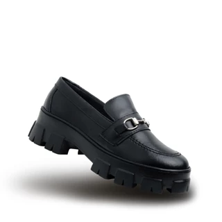 Mocassim Feminino Solado Tratorado Confortável Moda Blogueira