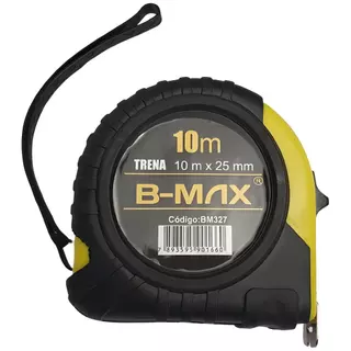 Trena 10 Metros X 25mm Emborrachada Com Trava Fita em aço Profissional Suporte para Cinto e Alça em Silicone