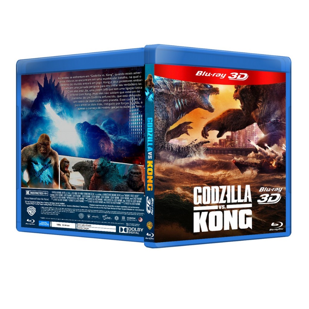 Blu-ray: Godzilla Vs Kong 3D DUB/LEG [PERSONALIZADO] | Shopee Brasil