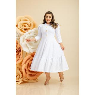 Vestido Evangélico mídi Godê Laíse Casamento Festas