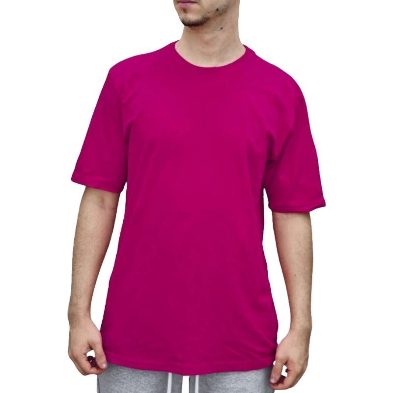 Camiseta OVERSIZED Rosa lisa blusa camisa Streetwear em algodão 30.1 modelo  Premium OVERSIZED