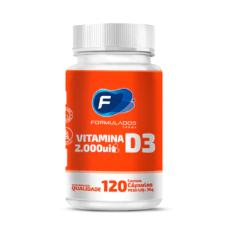 Vitamina D3 120 Cápsulas 2.000 UI por Cápsula Colecalciferol Lançamento Suplemento alimentar