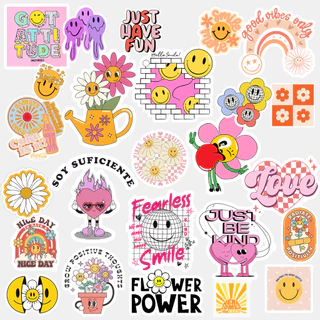 Pack Stickers- Adesivos Retro Vintage Impermeável - Personalização Notebooks - Capinha de Celular