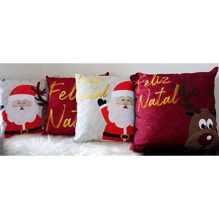 Capa Para Almofada Natal Papai Noel Ho Ho Ho 45x45cm - DadePresente