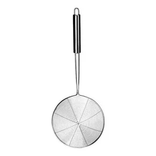 Escumadeira Em Aço Inox Prático E Fácil Top Útil 11,5X34Cm Para Frituras Perfeita Para A Sua Cozinha em Oferta na Shopee