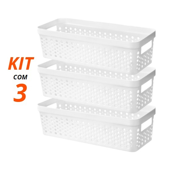 Kit 3x Caixa Organizadora Cesto Organizador 3 6L Organizador Para Casa Shopee Brasil