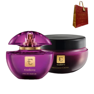 Kit E Eudora Roxo Roxinho Perfume Eau De Parfum + Creme Hidratante Acetinado Presente