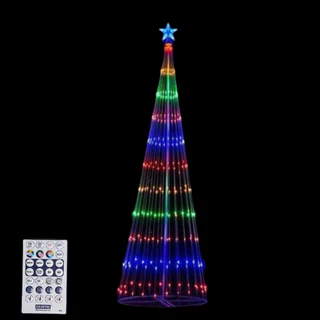 Árvore De Natal Led Jardim 180cm 110V Colorida - TOP