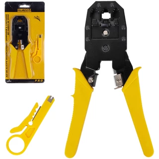 Kit de Alicate Desemcapador, Crimpador e Cortador de cabos de rede Aço Carbono 19,5cm 2 pçs Startools Ferramentas